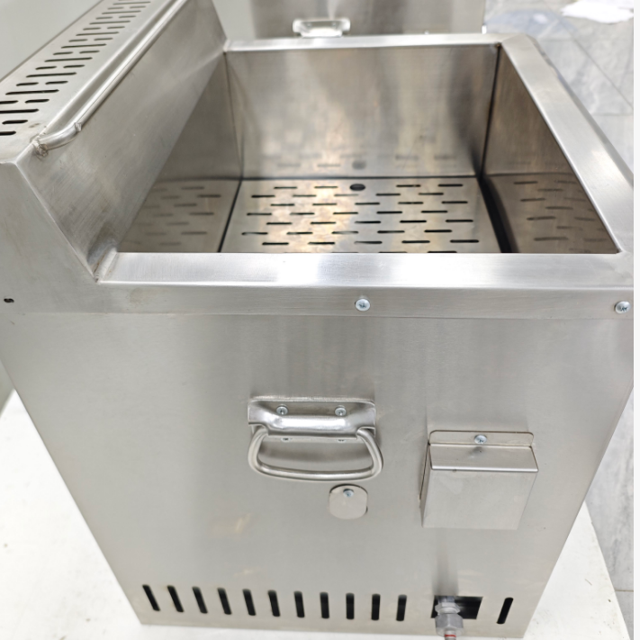 HSY-15L Commercial Grade LPG Deep Fryer Stainless Steel Countertop Frying Machine with Low-Pressure Valve